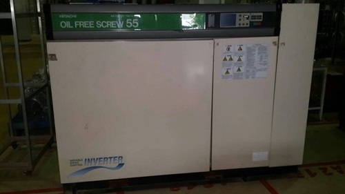 ขายโคตรถูก ปั๊มลมสกรูไร้น้ำมัน Hitachi oil free 75 hp ของใหม่เอี่ยม