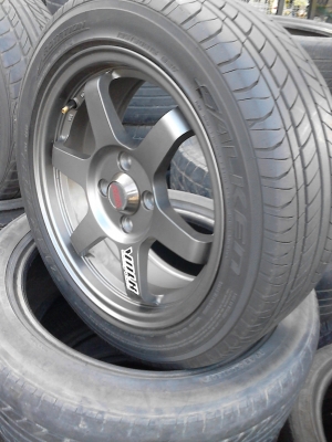 ขายแม๊ก ขอบ 15 ขนาด 4 รู พร้อมยาง FALKEN 195/50R15   TEL.081-427-3941