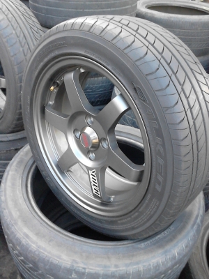 ขายแม๊ก ขอบ 15 ขนาด 4 รู พร้อมยาง FALKEN 195/50R15   TEL.081-427-3941