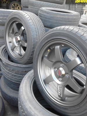 ขายแม๊ก ขอบ 15 ขนาด 4 รู พร้อมยาง FALKEN 195/50R15   TEL.081-427-3941