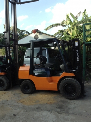 +++ ขายรถโฟล์คลิฟท์  TOYOTA  7FD30  ขนาด  3  ตัน  เสา 3 เมตร  เครื่องยนต์ดีเซล  เกียร์ออโตเมติค  งา 1,070  มม.  ยางตันใหม่ 4 ล้อ  *** รถสภาพดี  พร้อมใช้งาน  รายละเอียด  ราคา  คุยได้ครับ โทร. 081-659-7598 ***
