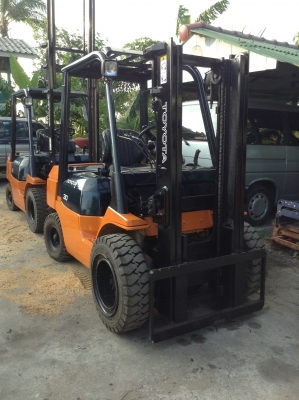+++ ขายรถโฟล์คลิฟท์  TOYOTA  7FD30  ขนาด  3  ตัน  เสา 3 เมตร  เครื่องยนต์ดีเซล  เกียร์ออโตเมติค  งา 1,070  มม.  ยางตันใหม่ 4 ล้อ  *** รถสภาพดี  พร้อมใช้งาน  รายละเอียด  ราคา  คุยได้ครับ โทร. 081-659-7598 ***
