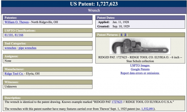ขายคอม้าโบราณ RIDGID 10" ปี 1929 อายุ 85 ปี ขายคอม้าโบราณ RIDGID 10" ปี 1929 อายุ 85 ปี