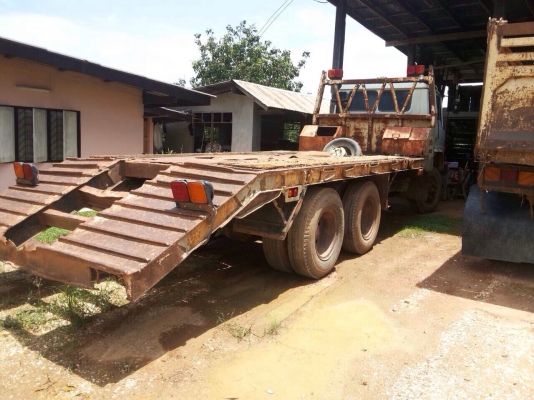 ขายรถบรรทุกสิบล้อเทเลอร์ HINO KT725 เครื่อง EH700 2 เพลา วางหัว F18 ลงเล่มแล้ว