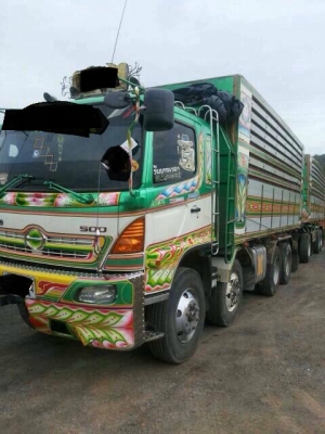 ขายรถสิบล้อ HIno MEGA FM 344แรง ปี 53 พ่วงแม่ลูก ดั้มเนียม คอกเกษตร   รถพร้อมใช้งาน