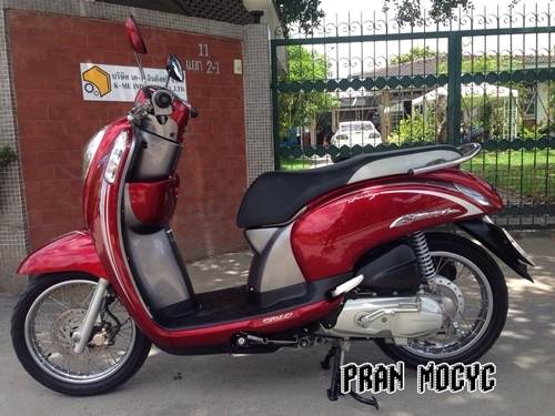 ขายscoopy-iสีเเดงเทา ปี2556