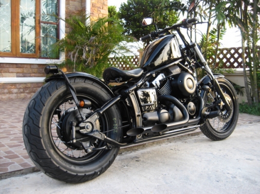 yamaha dragstar400 แต่งบ้อบเบอร์