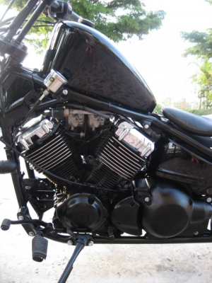 yamaha dragstar400 แต่งบ้อบเบอร์