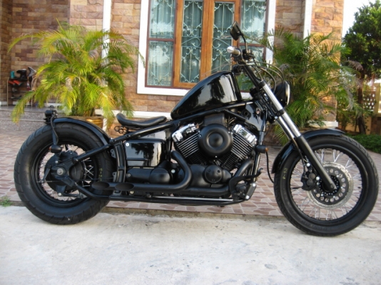 yamaha dragstar400 แต่งบ้อบเบอร์