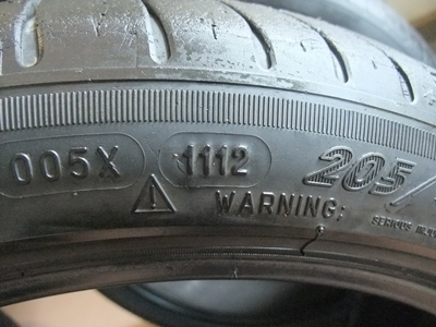 ยาง Michelin 205/45/17 ปี 12