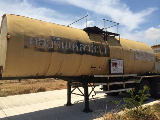 ขายหางแท้งค์เหล็กบรรทุกคลอรีนขายถูกไม่มีเอกสารขาย กก18บาท