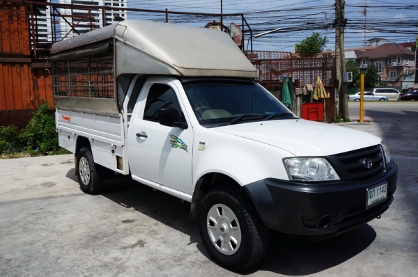 TATA ปี 2010 ติดแก็ส NGV 3 ถัง ใต้ท้อง มีหลังคาพร้อม รถสวย เครื่องเดิม เกียร์ ช่วงล่างปกติ แอร์เย็น กระจกไฟฟ้า พวงมาลัยพาวเวอร์ ภายในสภาพสวย สีสวย จัดไฟแนนได้