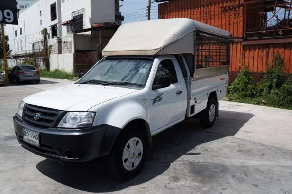 TATA ปี 2010 ติดแก็ส NGV 3 ถัง ใต้ท้อง มีหลังคาพร้อม รถสวย เครื่องเดิม เกียร์ ช่วงล่างปกติ แอร์เย็น กระจกไฟฟ้า พวงมาลัยพาวเวอร์ ภายในสภาพสวย สีสวย จัดไฟแนนได้