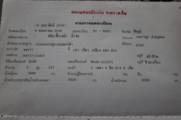 ขาย รถดั้ม 6 ล้อ  HINO KM777