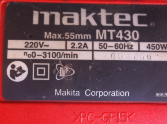 เลื่อยจิ๊กซอว์ maktec รุ่น mt430  รุ่นใหญ่ปรับรอบการทำงานได้ ปรับเอียงได้ ตัดไม้ตัดเหล็กได้