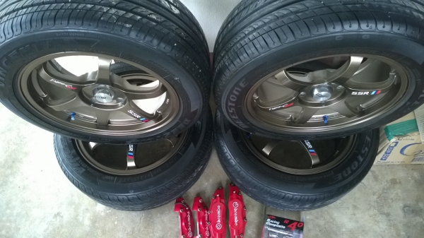 ล้อ ssr type c 15  4*100 สวยๆพร้อมยาง