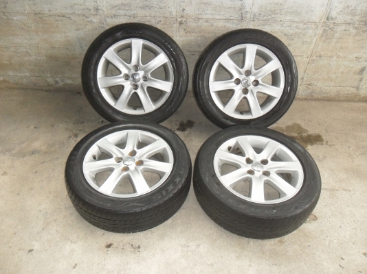 ล้อแม็ก 15นิ้ว 4รู100 พร้อมยาง 195/55R15ปี11 สวยๆ 4 ล้อ ราคา 4300 บาท