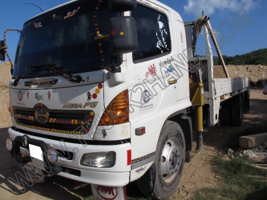 รถบรรทุก 6ล้อ HINO MEGA FG ติดเครน 3ตัน