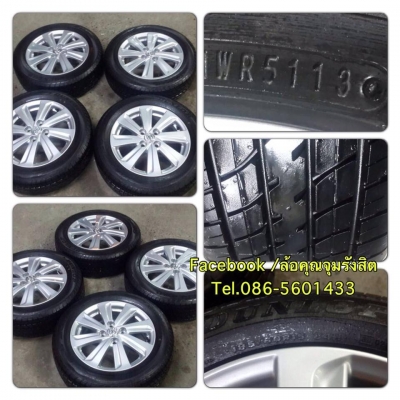 ขายล้อแม็กป้ายแดงToyota New 2013 ขอบ 15ยางป้ายแดงปลายปี13 ราคา 11,300 บ. วิ่ง50กม.ถูก