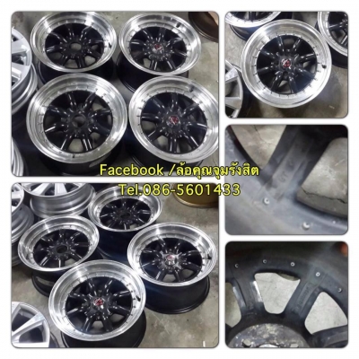 ขายแม็กมือ2 Watanabe สีดำขอบเงา ขอบ 15 กว้าง 8 4 รู100 ราคา 8,300 บาทถูก