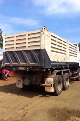 ขายดาว์น HINO MEGA FM2P 380 แรง ปี 54 กระบะดัมพ์สามมิตร