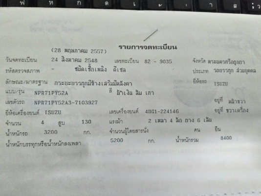 หกล้อกลาง อิซูสุ NPR 130 เทอร์โบ (ลดแล้วเหลือ 500,000 ด่วนครับ) หกล้อกลาง อิซูสุ NPR 130 เทอร์โบ (ลดแล้วเหลือ 500,000 ด่วนครับ)