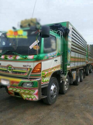 ขายรถพ่วงบรรทุก HINO MEGA เครื่อง 344 แรง ปี 53 กระบะดัมพ์มิเนียม ลูก 3 เพลาแท้ ทะเบียนพร้อม