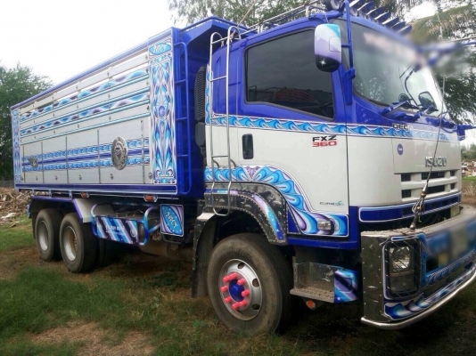 ขายรถพ่วงบรรทุก ISUZU DECA เครื่อง 360 แรง ปี 54 กระบะดัมพ์แม่ลูก ลูก 3 เพลาแท้