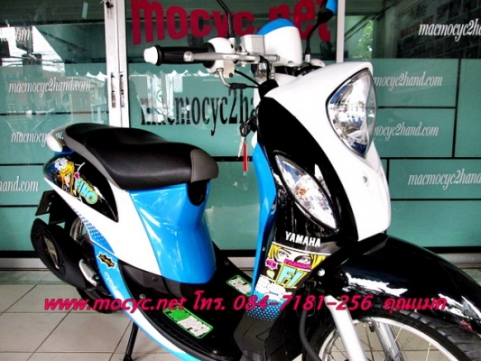 Fino fi รถเดือน ต.ค.ปี 56 สีฟ้าดำ ไมล์ 1505 โล รุ่นใหม่ล่าสุด หัวฉีด  แถม 3 รายการ 29900