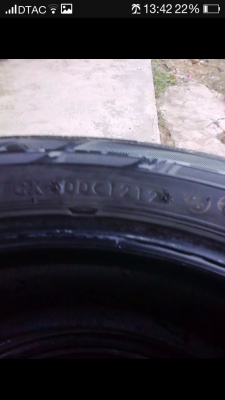 ยางบิดโตน16565R14ปี12สวยดอกเต็มมี3เส้น