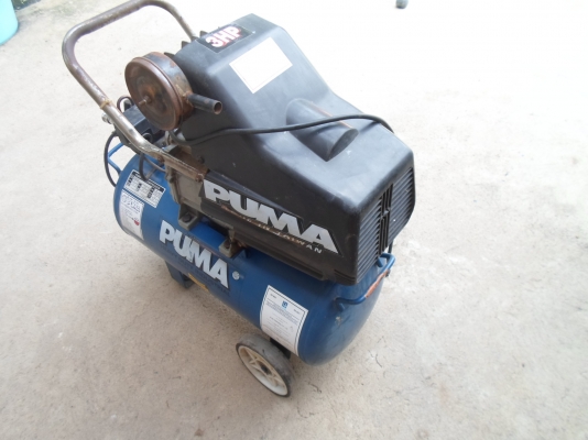ปั๊มลมโรตารี พูมา 3 แรง ไฟบ้าน สภาพสวย เหมือนใหม่ พร้อมใช้งาน 4,500