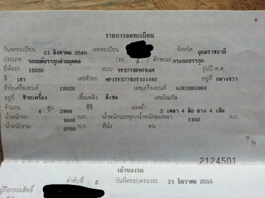 ขายด่วนๆ รถบ้าน บางๆ เดิมๆ ดีแมกหน้าเดิม ปี45  รุ่นท็อป