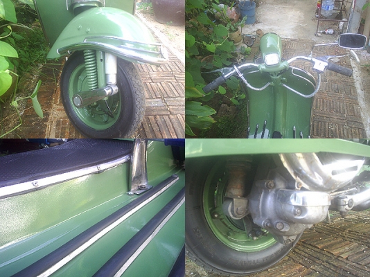 ขาย vespa 150 แต่งใส่ชุดแฮนด์แป๊บเครื่องดีสีสวยทะเบียนพร้อมโอนมีรูปครับบ