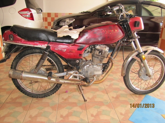 honda wing125 เก่าเดิมๆทะเบียน/ชุดโอน(ดูคลิ๊ป) 8,500บาท.