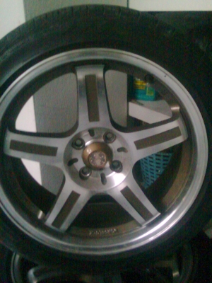 ขายล้อ พร้อมยางลาย5ก้าน  17 7.5 กระจังหน้าhonda 08 ชายล่างแท้ honda accord 08แท้