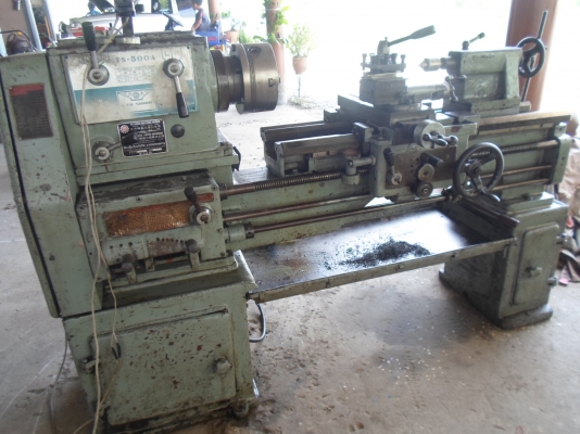 แท่นกลึง ต้าชิง 500 A  เกียร์บล็อก 3 เพลา พร้อมใช้งาน 65,000