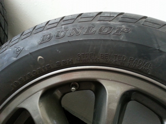 ล้อ NISMO made in japan แท้ ลายกล้วย ขอบ 15  4 รู 114 พร้อมยาง dunlop