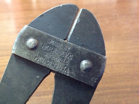 ขายกรรไกรตัดเหล็ก ตัดหัวน็อต Vintage ปี 1855 Made by H.K.Porter Mass.