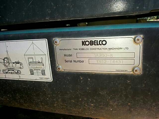 รถแบคโฮ  KOBELCO  200 - YN12  ( รถทำงาน  8,xxx ซม. )  สนใจติดต่อ  081 - 6079515