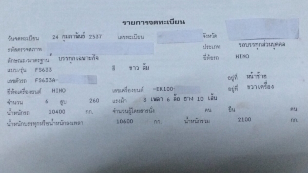 ขายทะเบียน พร้อม แชซซีสเต็มเส้น