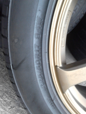 5 รูขนาด TOYOTA ขอบ 17 LENSO MIC 7.5JJX17 พร้อมยาง BRIDGESTONE 225/50R17 ชุด 4 ล้อ โทร.081-427-3941