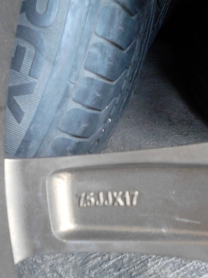 5 รูขนาด TOYOTA ขอบ 17 LENSO MIC 7.5JJX17 พร้อมยาง BRIDGESTONE 225/50R17 ชุด 4 ล้อ โทร.081-427-3941