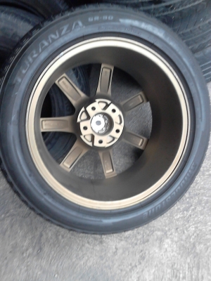 5 รูขนาด TOYOTA ขอบ 17 LENSO MIC 7.5JJX17 พร้อมยาง BRIDGESTONE 225/50R17 ชุด 4 ล้อ โทร.081-427-3941