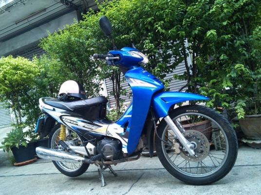 wave125r ปี47 ubox สีน้ำเงินดำ กท496 เครื่องดี
