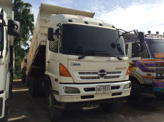 HINO MEGA FM 320 hp กระบะเหล็กดั้มสามมิตร  รถสวย ส่งจัดไฟแนนซ์ได้