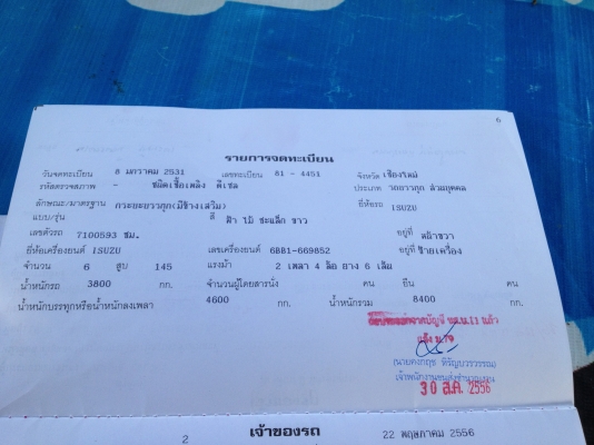 ขายหกล้อดั้ม 6BB 145 แรงม้า