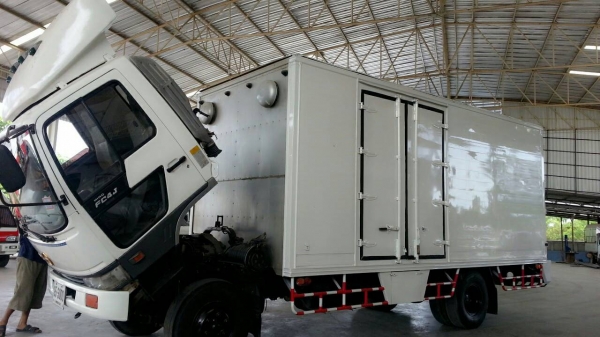 ขาย รถ บรรทุก 6 ล้อ ฮีโน่ตู้ ปี 2002 สมอทอง รุ่น FC4J  รถห้างแท้ เครื่อง JO5C 135 แรง ตู้ยาว 5.50 เมตร ตู้สวย พร้อมใช้ ราคา 830,000 โทร 087-2058598