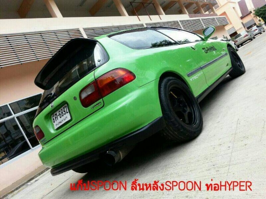 ขายEG-3D เขียวMIRAGE เครื่องB16A+MT เลข55 เฮดเดอร์เลส ล้อSPOON ดิส4ล้อ เบาะตุ๊กแก รถสวย หน้า-หลังสวย