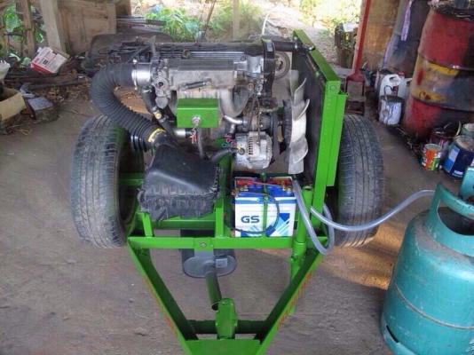 ขายเครื่องสูบน้ำใช้แก๊ส LPG 100\%ราคา 32000