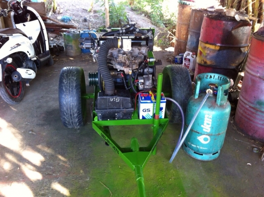 ขายเครื่องสูบน้ำใช้แก๊ส LPG 100\%ราคา 32000